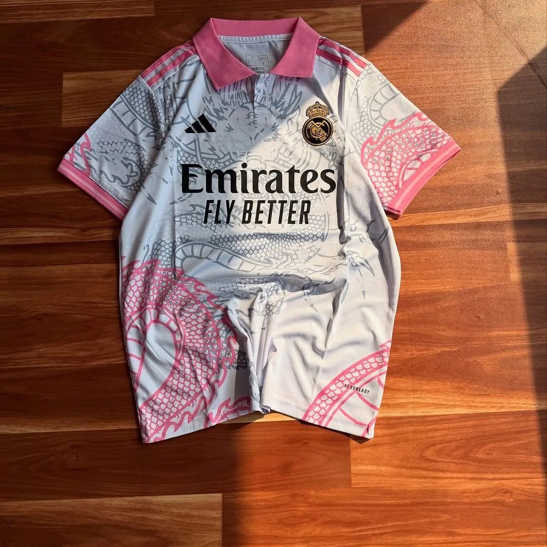 Real Madrid Pink & White Jersey